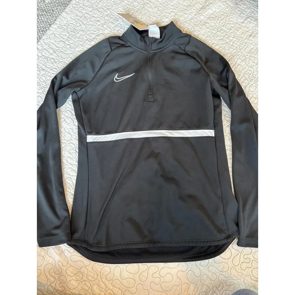 Nike Women's Black Long Sleeve 1/4 Zip Training Top Size Small‎ #670